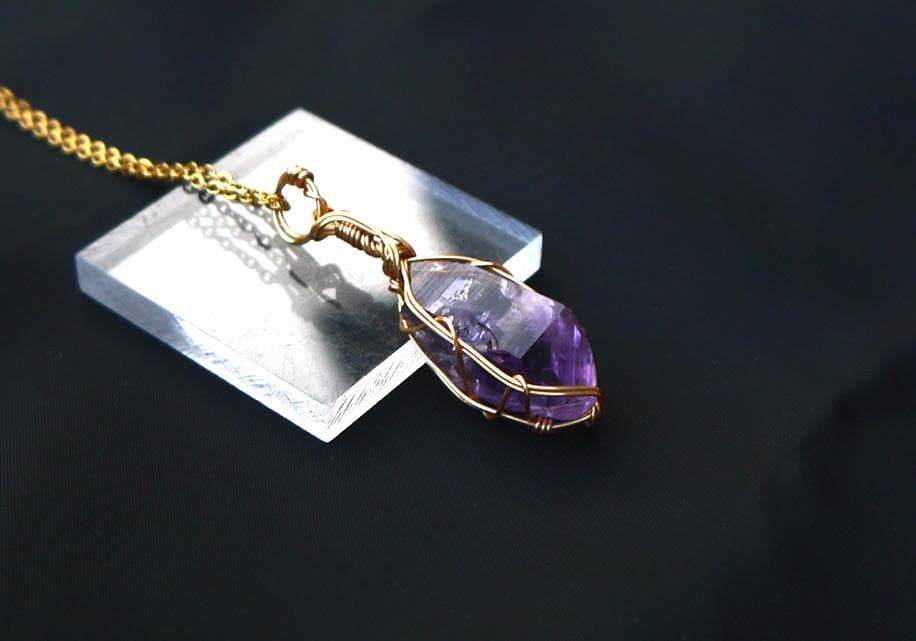 国産 雨塚山紫水晶 ペンダントトップ◇