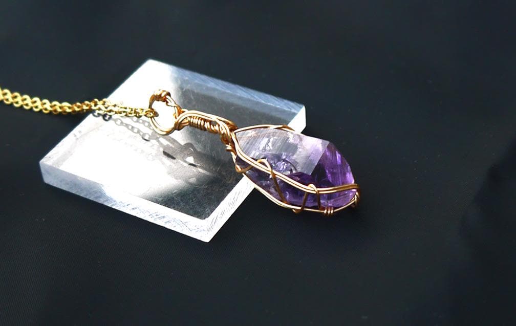 国産 雨塚山紫水晶 ペンダントトップ◇