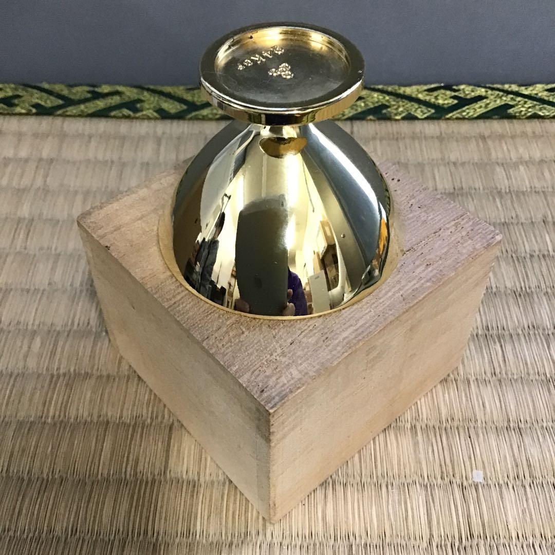 骨董品　酒器　名古屋市　区政協力委員　24KGP 金杯　栞　共箱　S1052KP