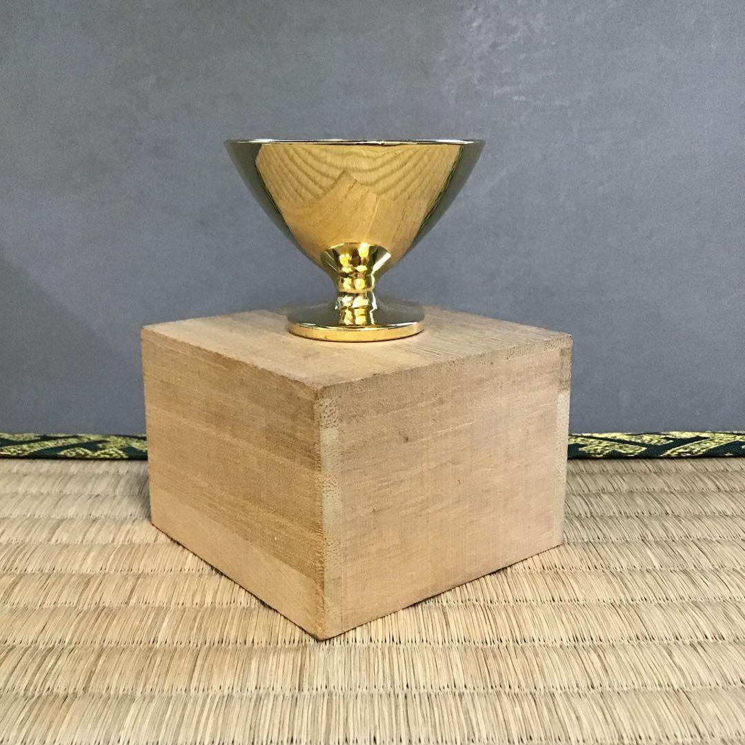 骨董品　酒器　名古屋市　区政協力委員　24KGP 金杯　栞　共箱　S1052KP