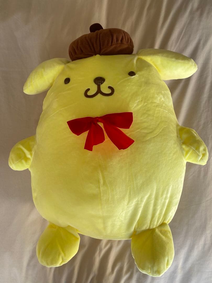 BIG 大きな黄色いぬいぐるみ ドングリ帽子付き 約60cm