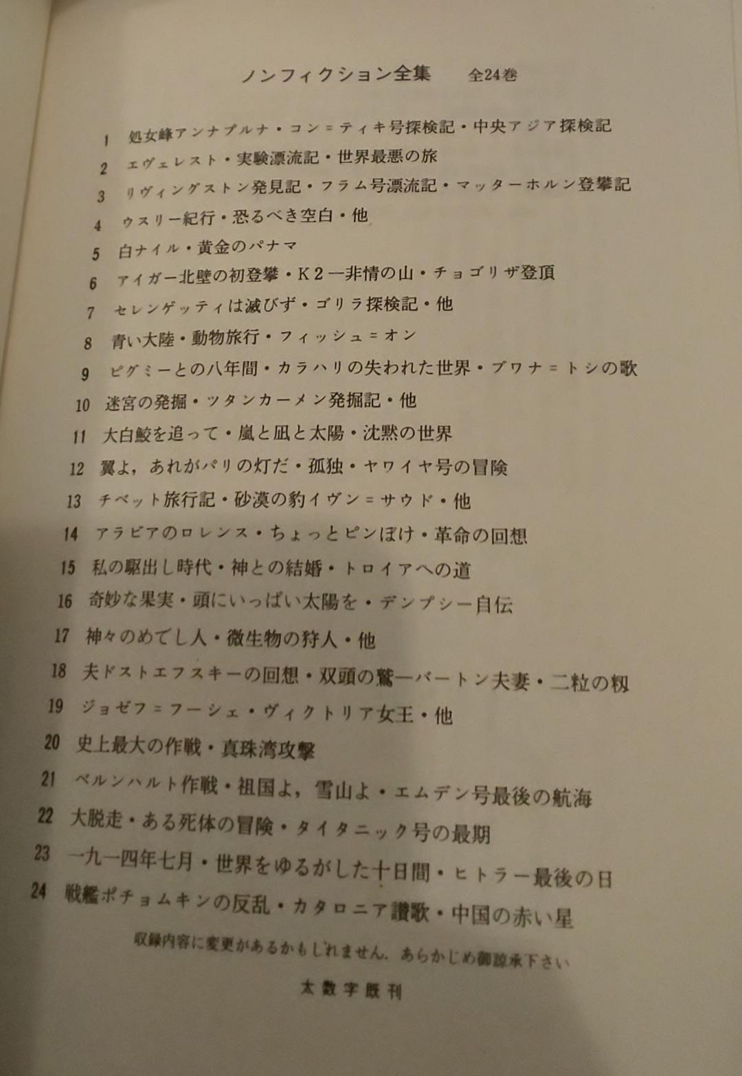 筑摩書房 ノンフィクション全集24巻