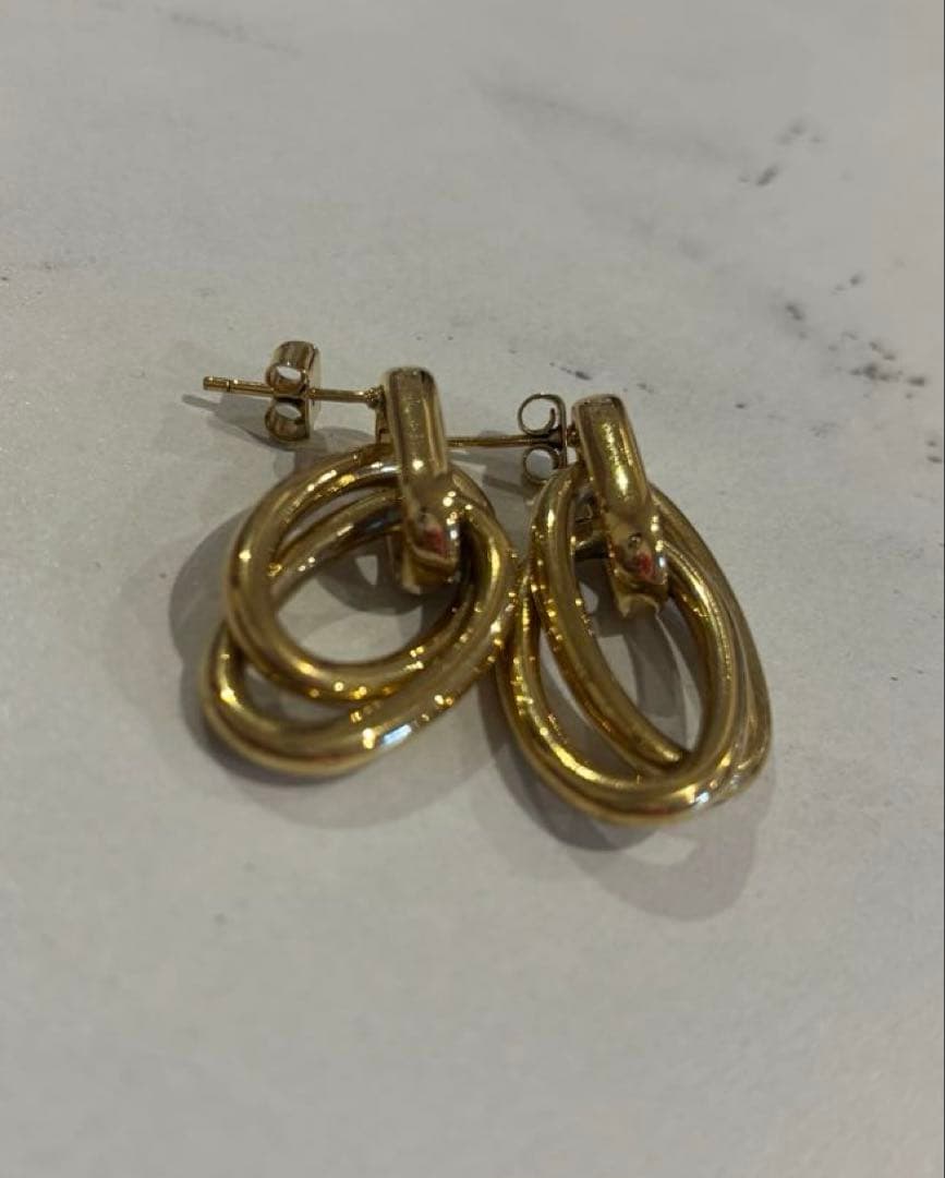 超美品、PHILIPPE AUDIBERT pierce gold ダブルリング