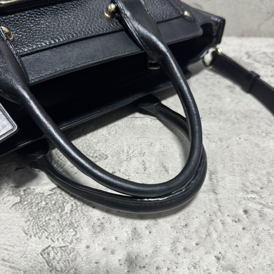 未使用級✨️コーチ 2way ショルダーバッグ スワッガー レザー シボ革 黒