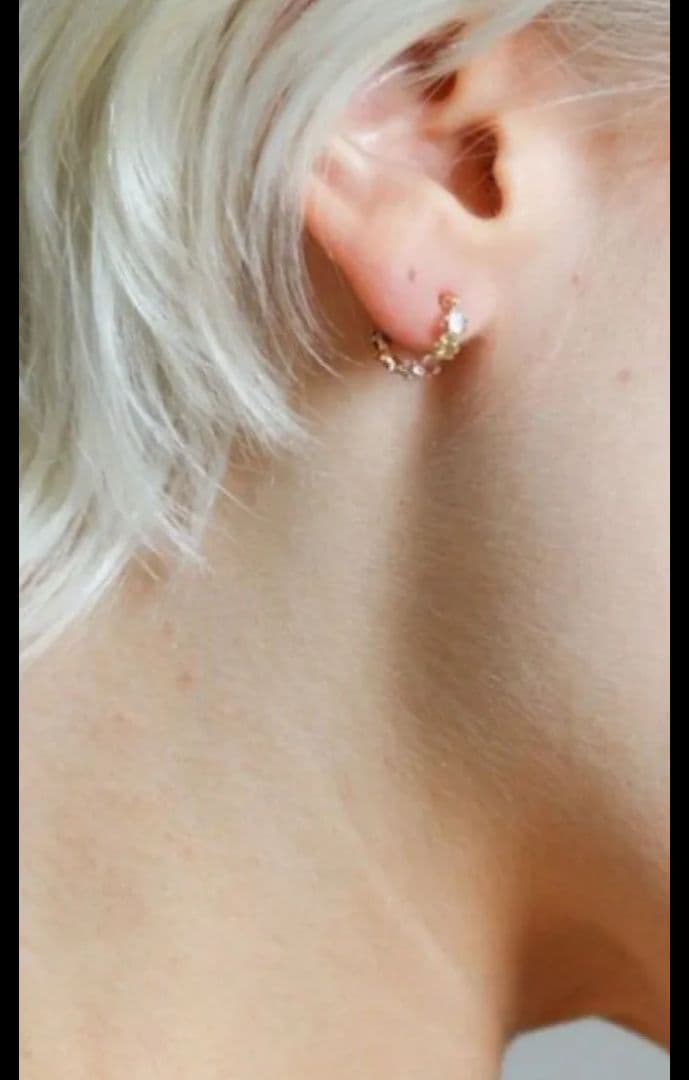 匿名配送♥キュイキュイ♥K10マルチカラースナップフープピアス