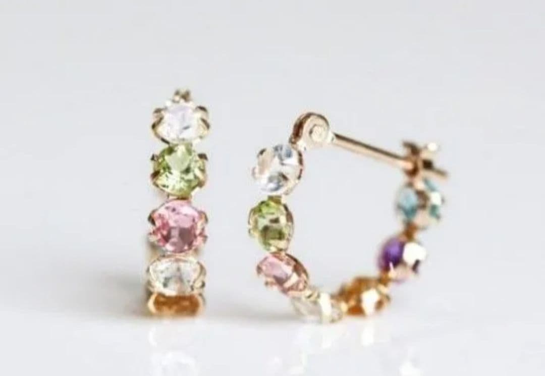 匿名配送♥キュイキュイ♥K10マルチカラースナップフープピアス