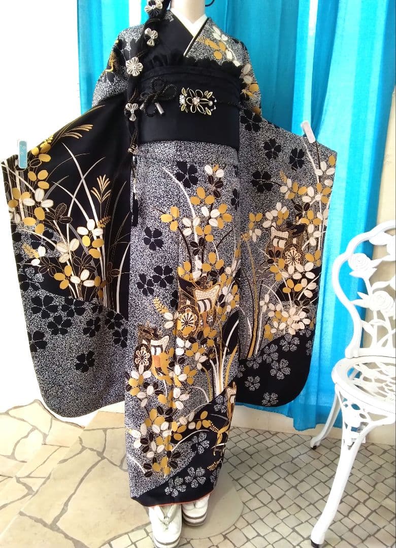 振袖フルセット、正絹振袖成人式、重ね衿、帯揚げ帯締め、西陣袋帯、襦袢、ガード加工