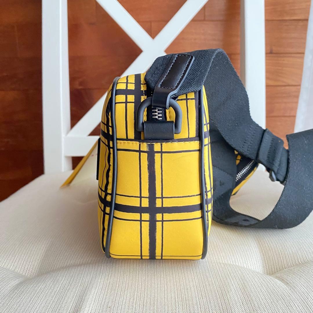 【MARNI】マルニ イエローチェック ナイロンパフ カメラバッグ ショルダー