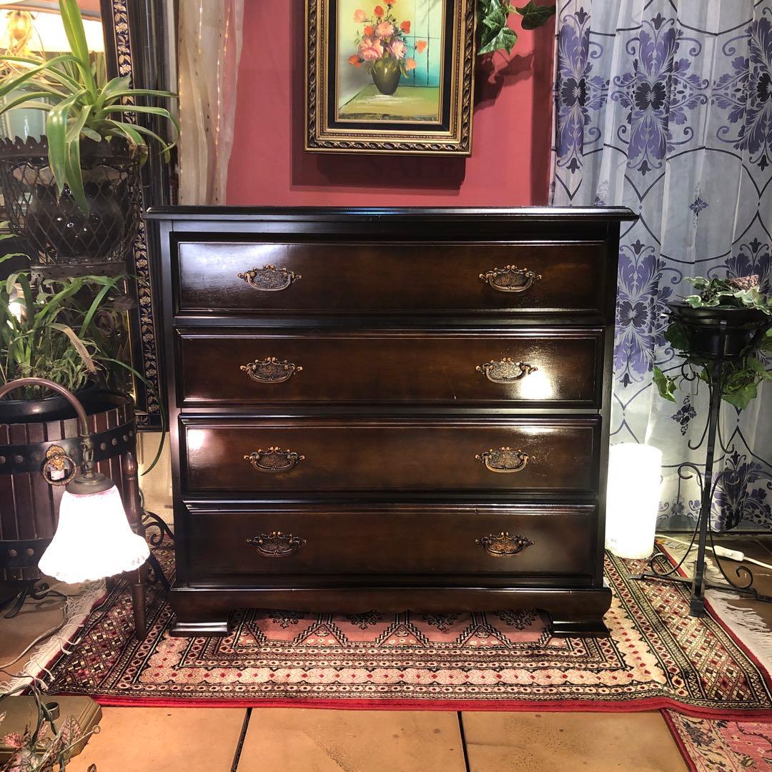 sale JPN 和製　アンティーク　４段　チェスト　かキャビネット