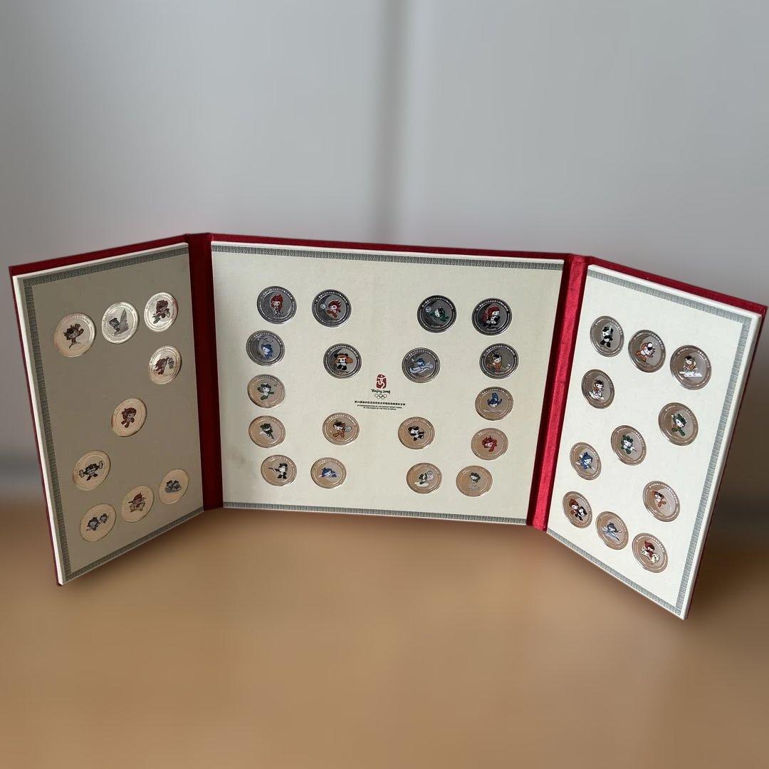 希少　北京オリンピック　マスコット純銀メダル　38枚セット