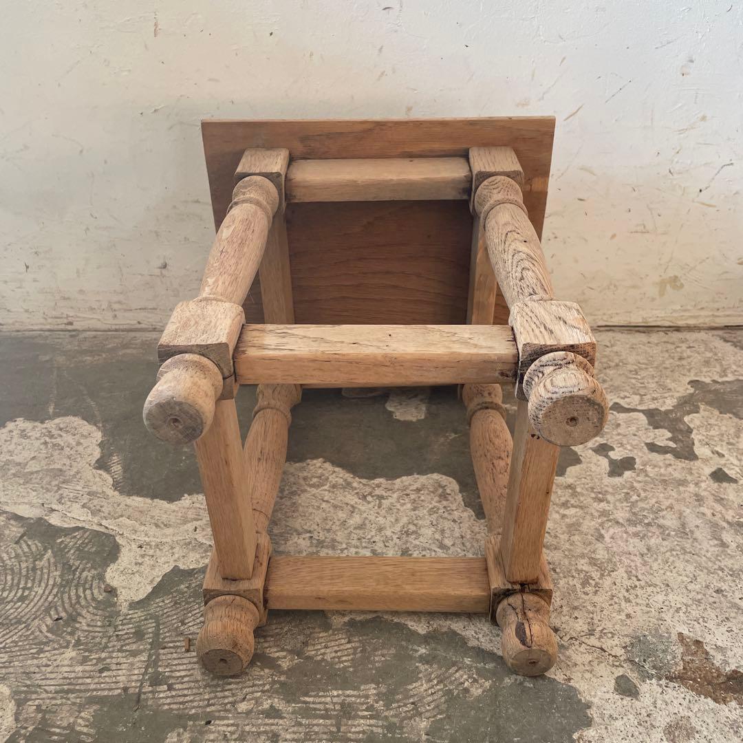 ビンテージ　サイドテーブル ベッドサイドテーブル　スツール　剥離