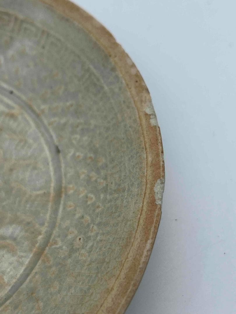 北宋時代　青白磁刻魚文輪花皿　唐草魚藻文盞　景徳鎮　影青(A-78)