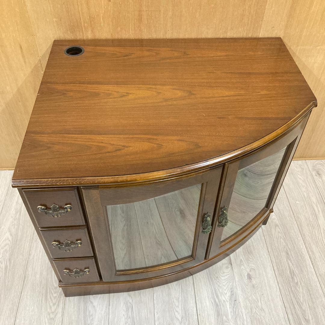 【カリモク】コロニアル　コーナーテレビボード　ローボード　テレビ台