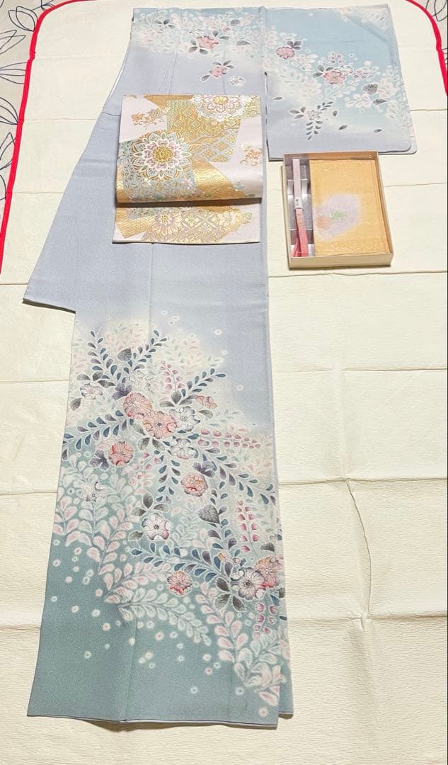 訪問着フルセット　辻ヶ花　作家　落款　正絹　絞り　上品　入学式　結婚式