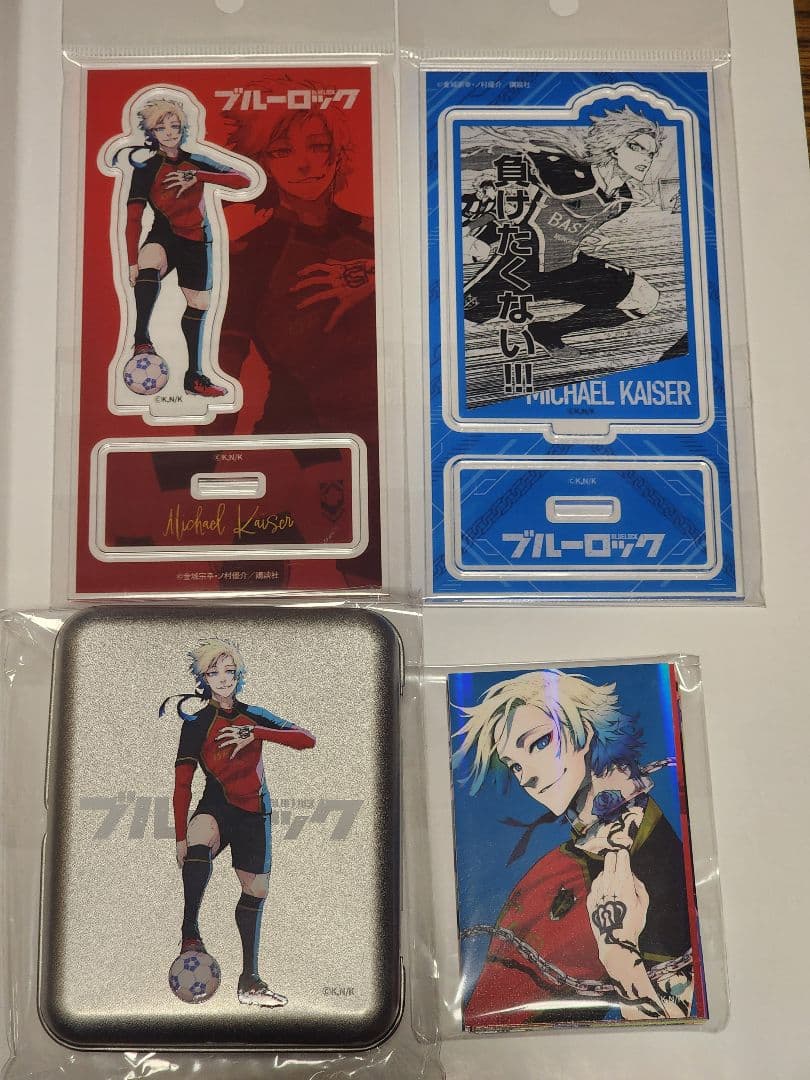 伊勢丹　ブルーロック　　原作絵　表紙　缶入り　アクリルスタンド セット　カイザー