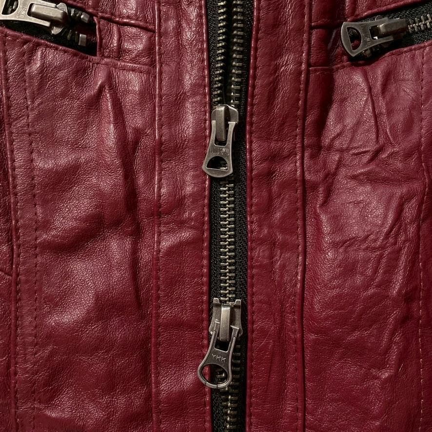 【希少】RATTLE TRAP 豚革 ライダースジャケット L相当 ボルドー