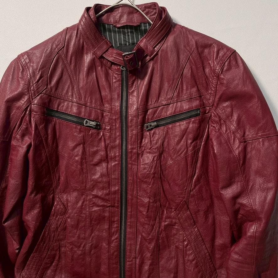 【希少】RATTLE TRAP 豚革 ライダースジャケット L相当 ボルドー