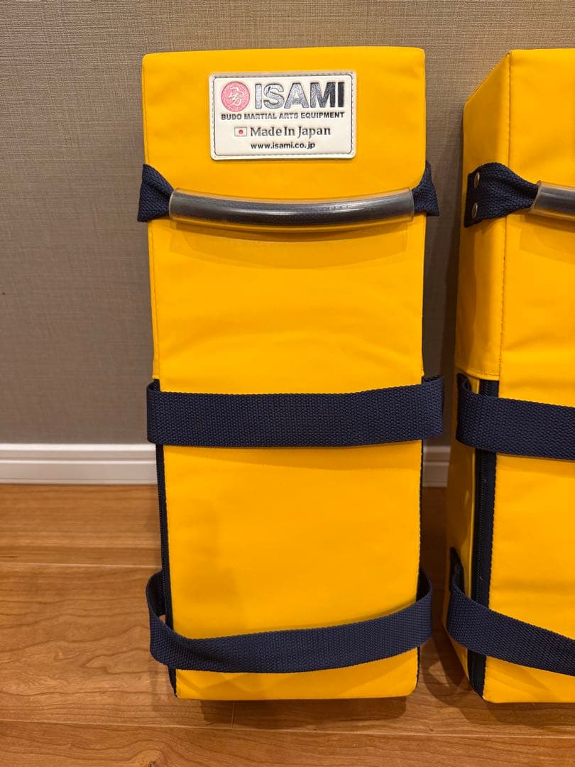【国産】イサミ/ISAMI 空手キックミット 黄色（2個セット）
