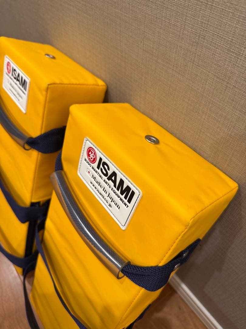 【国産】イサミ/ISAMI 空手キックミット 黄色（2個セット）