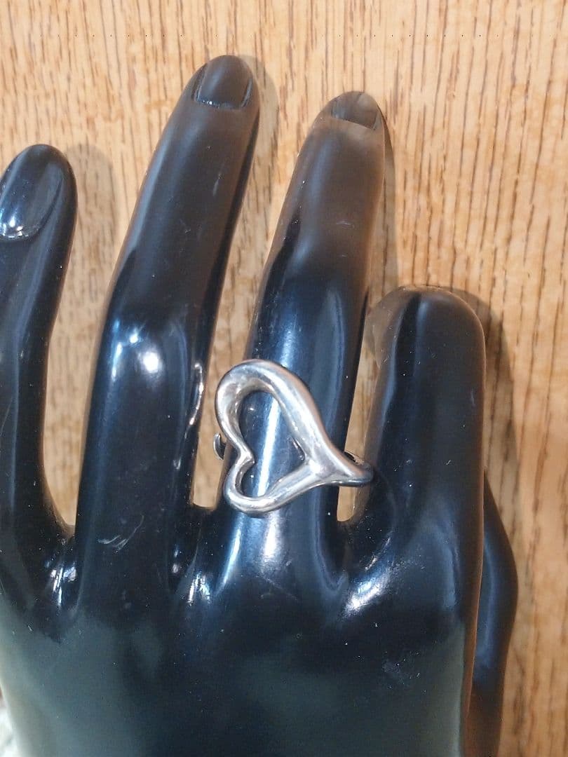 ティファニー　エルサペレッティ　オープンハートリング SV925　11号