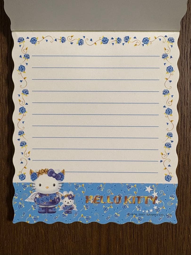 レア♡サンリオ♡キティ ブルーローズ ウイング メモ 2001年