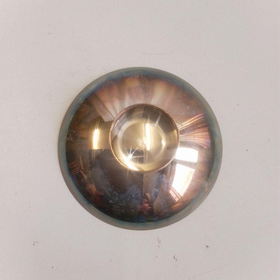 葉と花の模様が美しい銀製の小皿 木製の箱付き