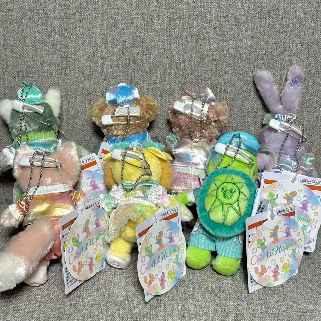 東京ディズニーシー　カラフルハピネス　ぬいぐるみバッジ　7体