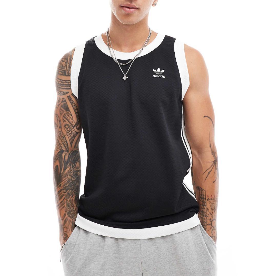 入手困難☆アディダス 2XLサイズ タンクトップ メッシュ ベスト 韓国 黒