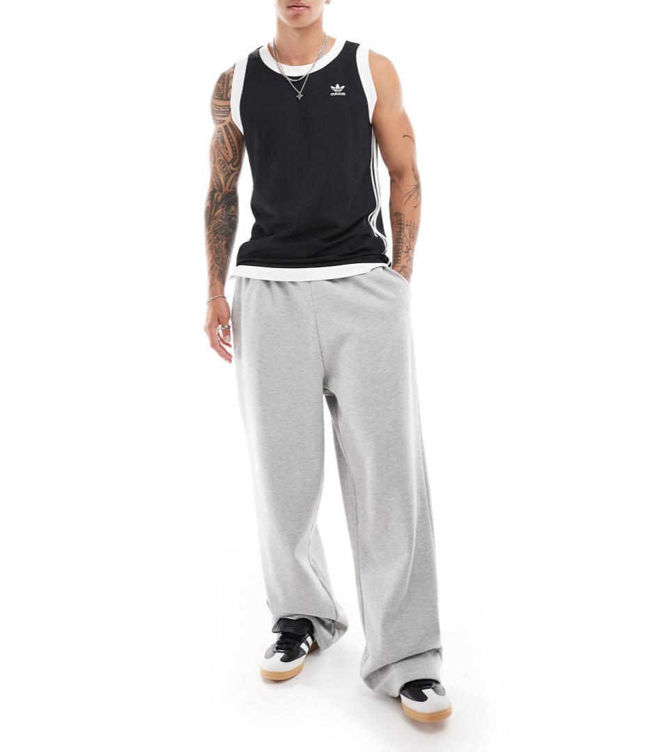 入手困難☆アディダス 2XLサイズ タンクトップ メッシュ ベスト 韓国 黒