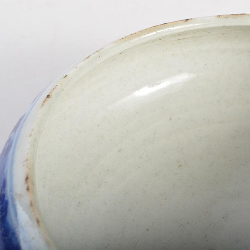 中国　古渡青花花文　筆洗　茶こぼし　C　R7081E