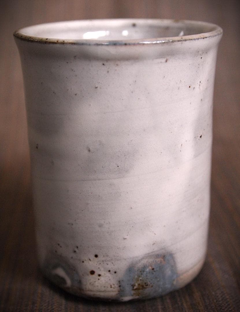 未使用★中里隆★唐津粉引筒湯呑セット★共箱