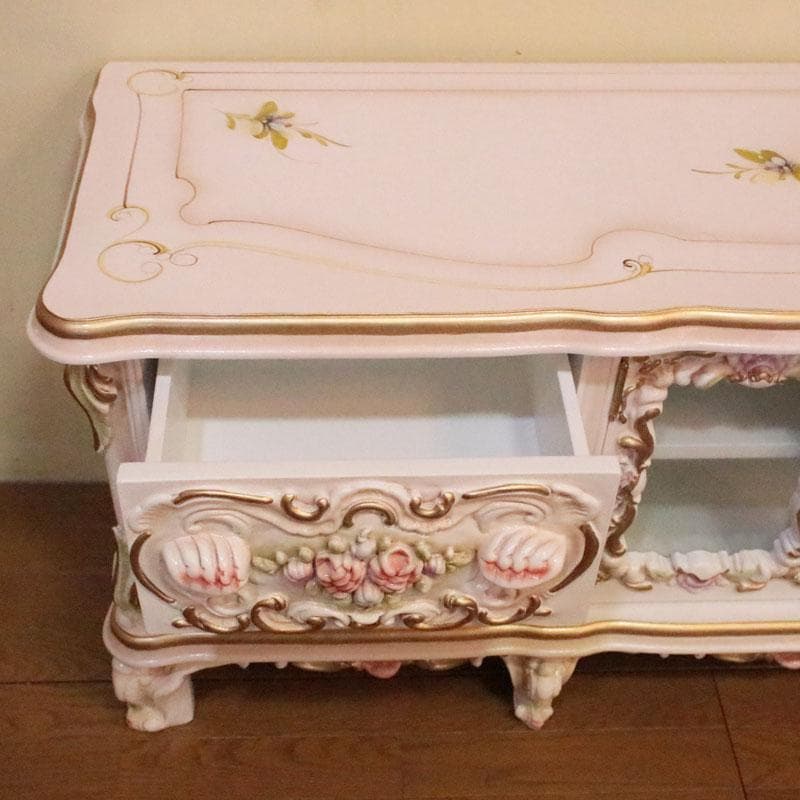 クイーンBee　ロココ テレビボード 140cm クラック仕上げ