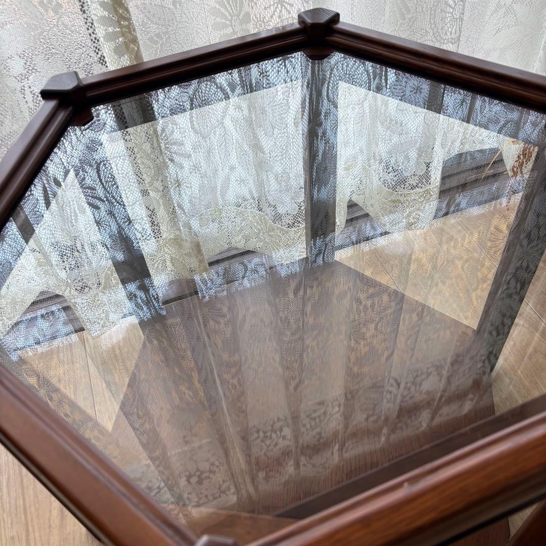 acme funiture ヘキサゴンローテーブル(ガラステーブル)