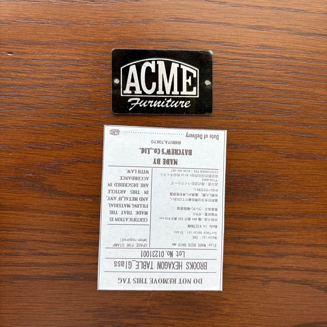 acme funiture ヘキサゴンローテーブル(ガラステーブル)