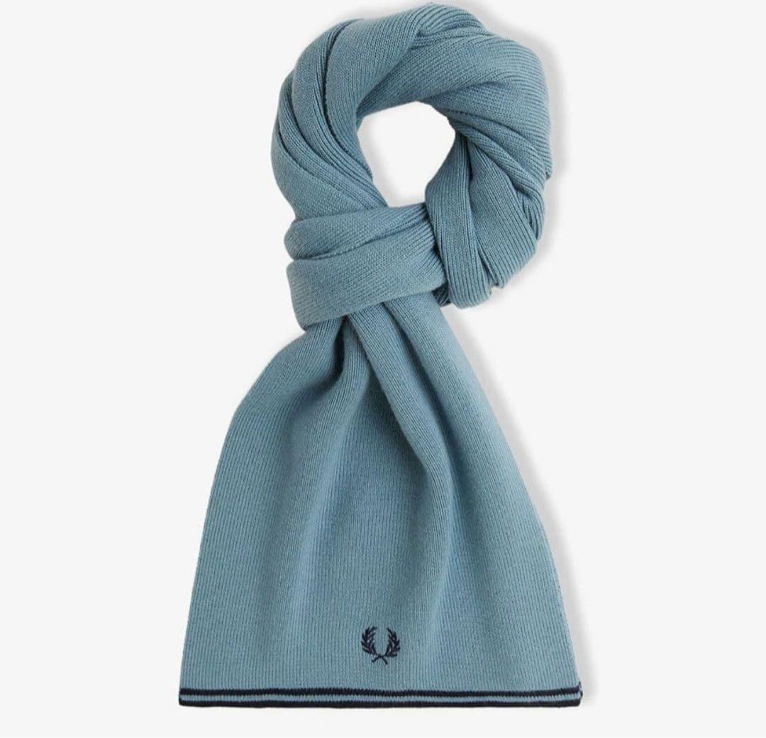 FRED PERRY フレッドペリー マフラー ライトブルー