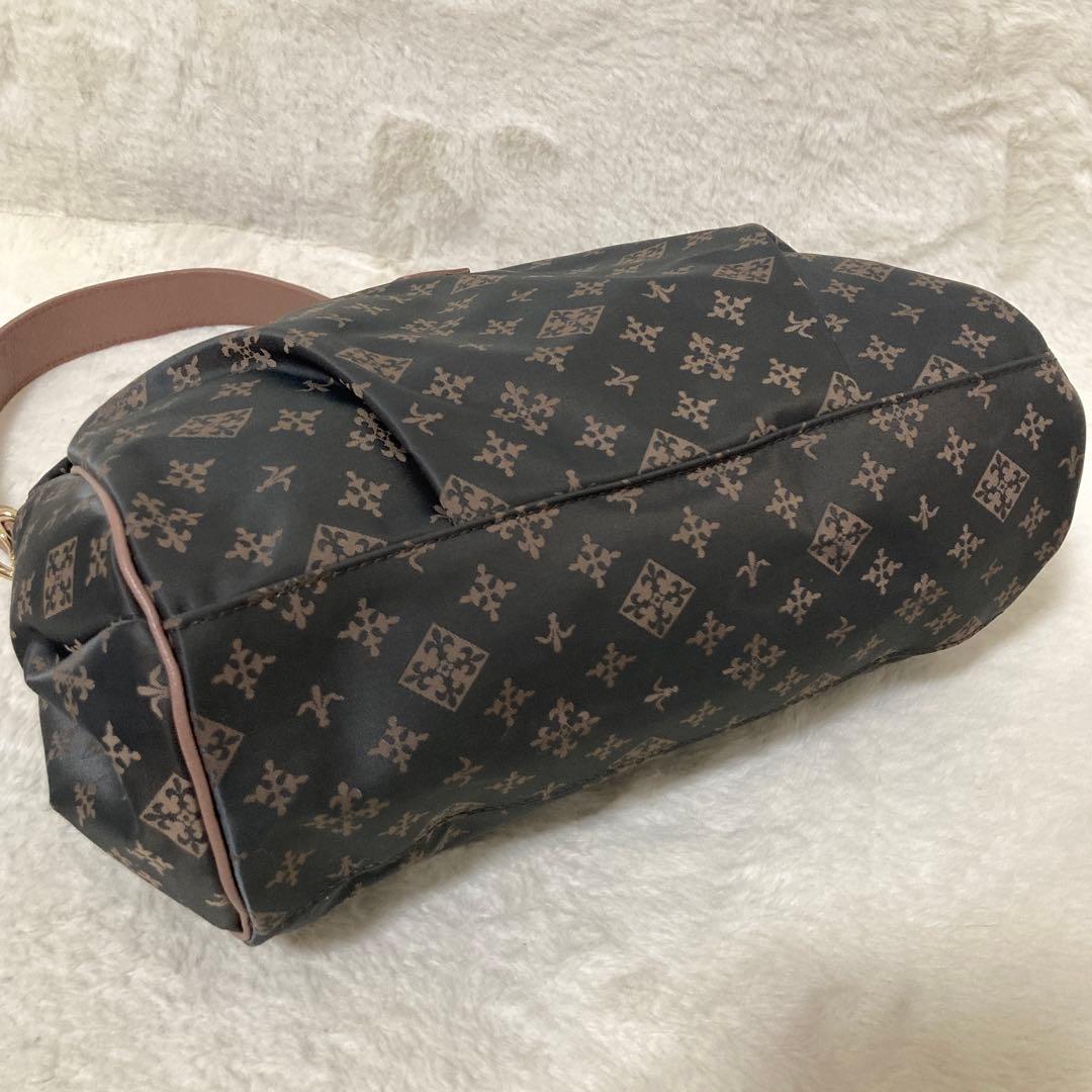 極美品 russet ラシット ショルダーバッグ 2way グレー ピンク ロゴ