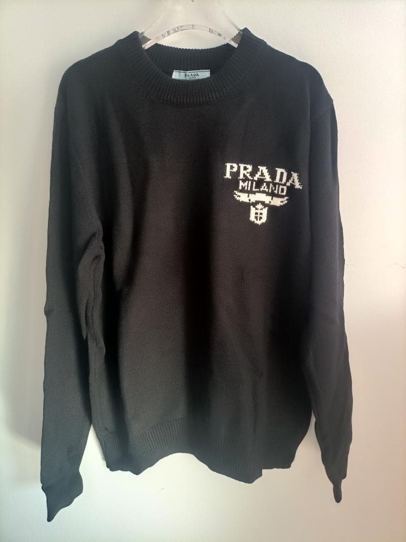 Sサイズ★プラダ ニット ブラック メンズ PRADA 長袖セーター