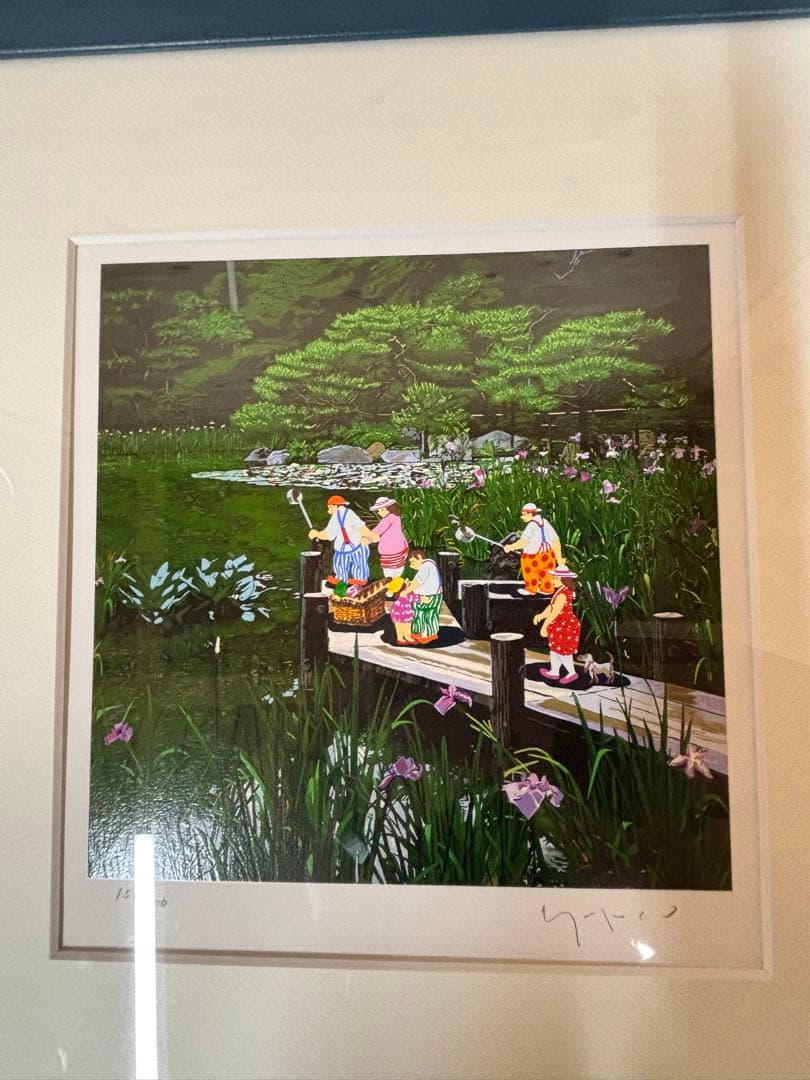 ヒロヤマガタ　シルクスクリーン　嵐山　額もオシャレ！