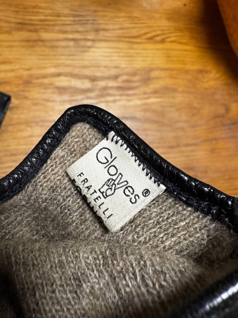 BOTTEGA BENETA glovesイントレチャートレザーグローブ