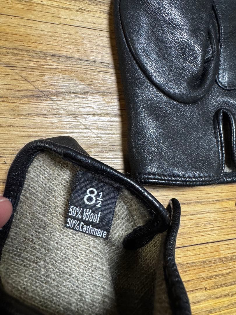 BOTTEGA BENETA glovesイントレチャートレザーグローブ