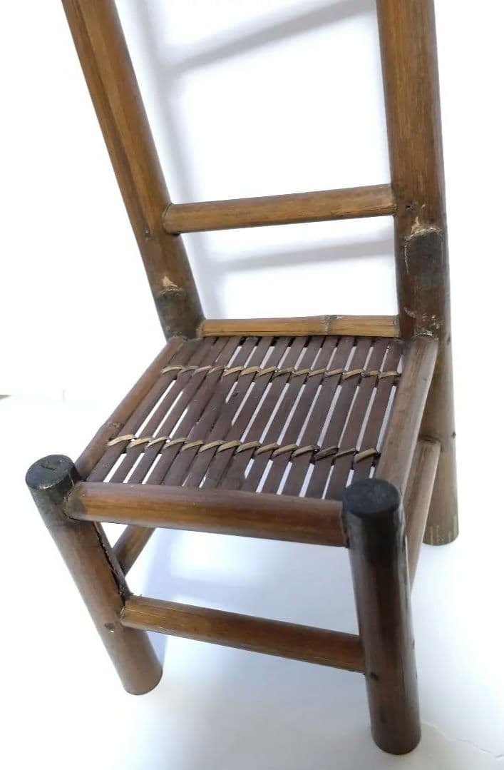 竹細工 椅子 イス 小物置き 花台 チェア レトロ アンティーク ビンテージ
