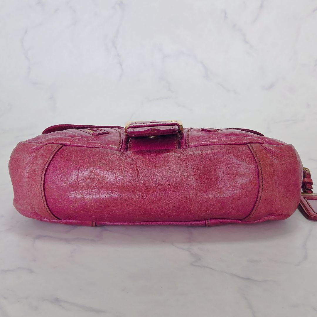 希少✨レア プラダ PRADA ピンク レザー ハンドバッグ チェーンストラップ