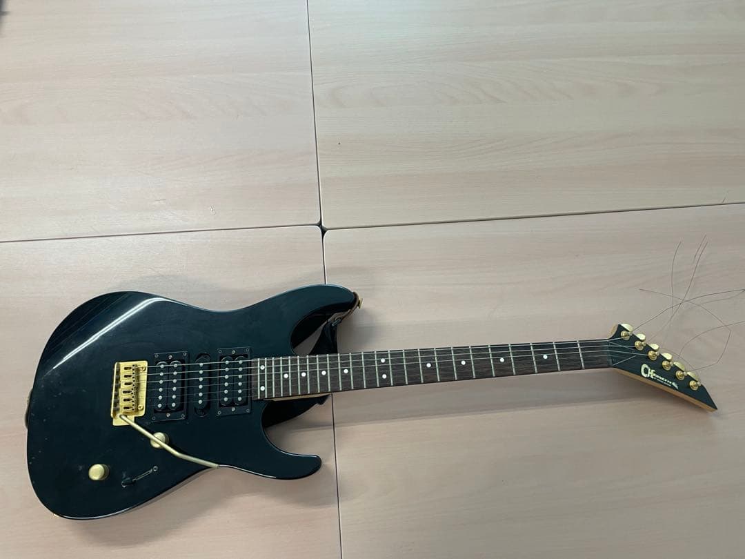 シャーベル エレキギター ブラック ギターケース付き