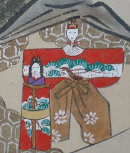 掛け軸/おひな様/貝合ひなの図