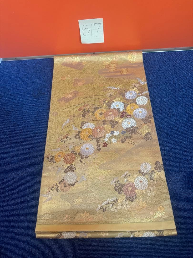 2672袋帯 古代彫金紋 西陣織 金糸　高級上質上品　約440cm 未使用