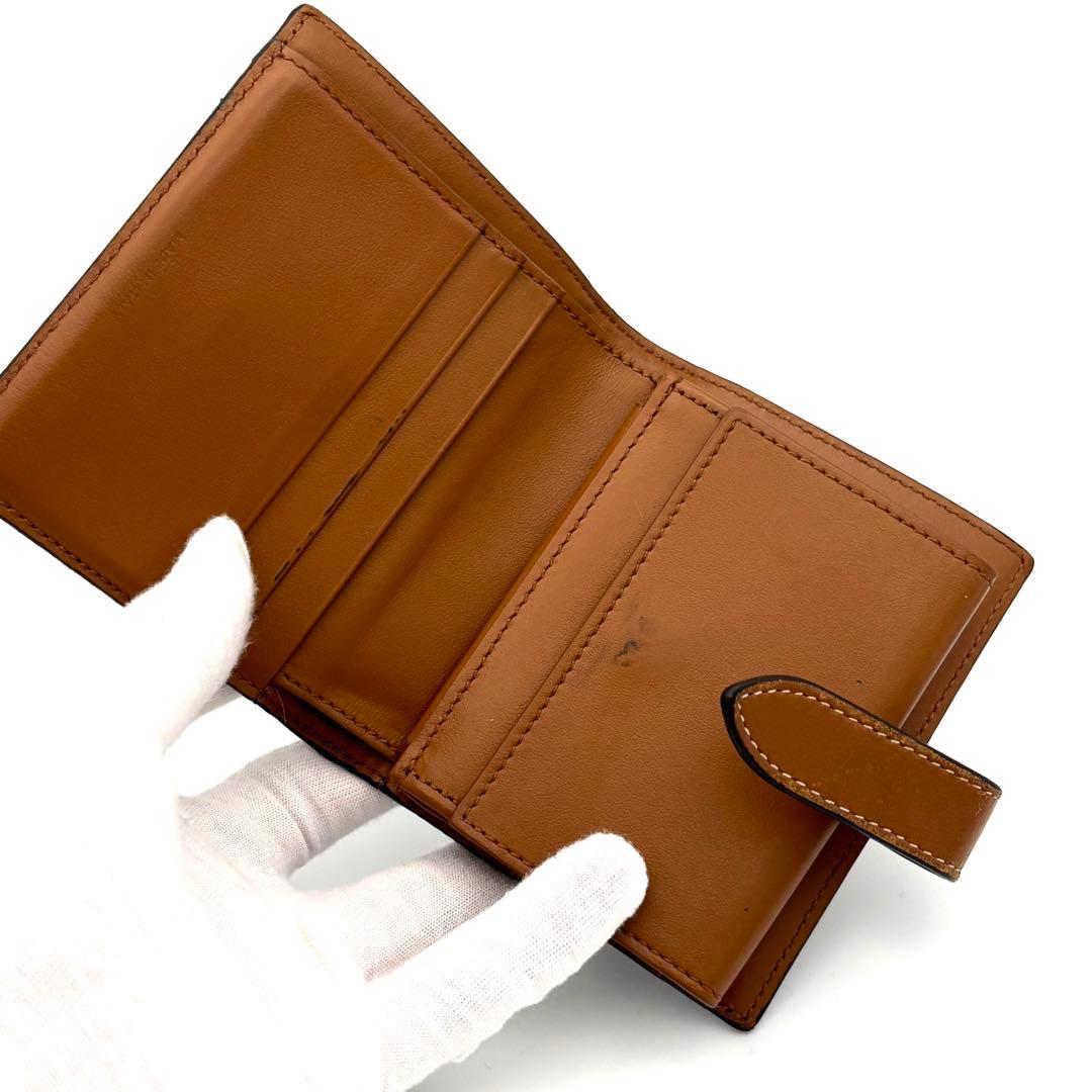 ☆美品☆セリーヌ 二つ折り財布 トリオンフ コンパクト ストラップウォレット 黒