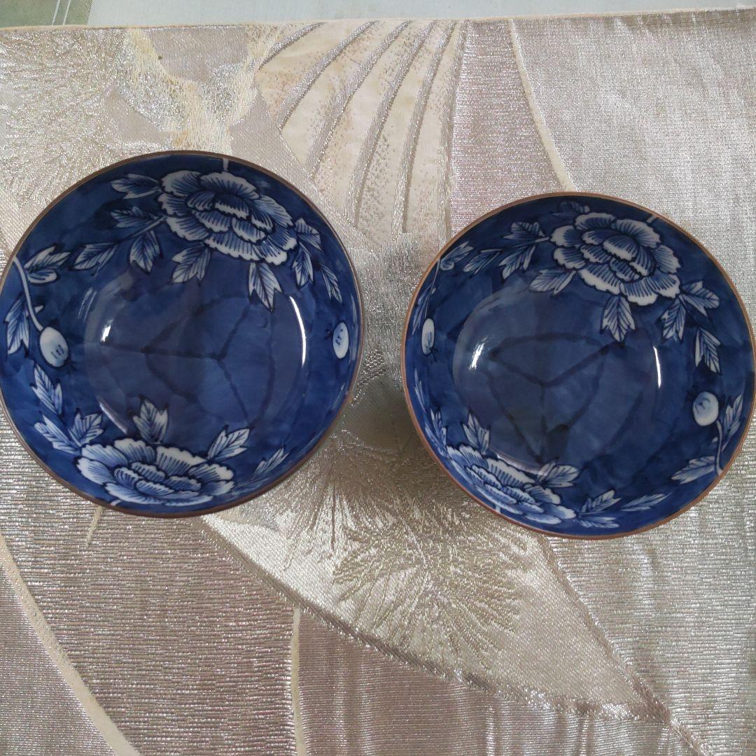 清水焼 手描き 秀峰 緑 交趾(こうち) 夫婦茶碗 お茶碗