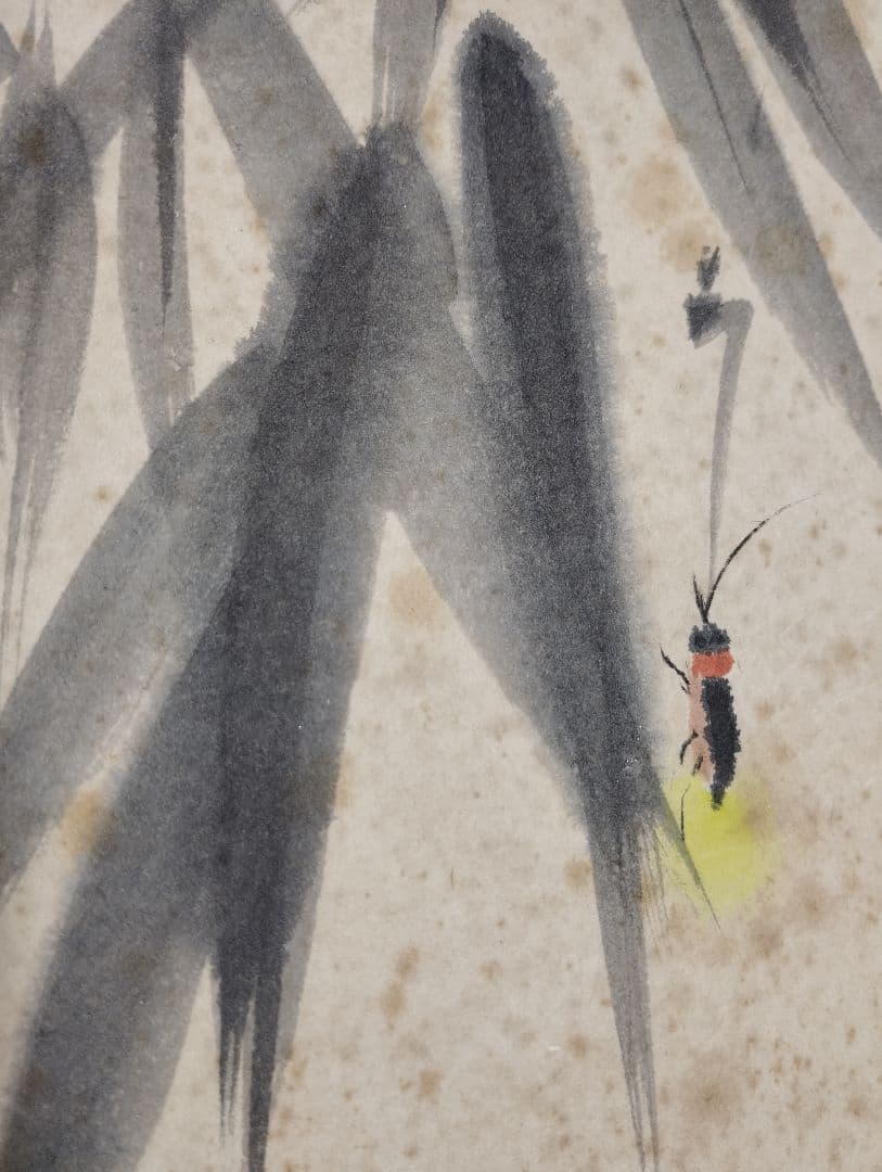 柿本市郎　加賀友禅作家　本人が描いたサイン入り色紙　真作　汚れ傷あり