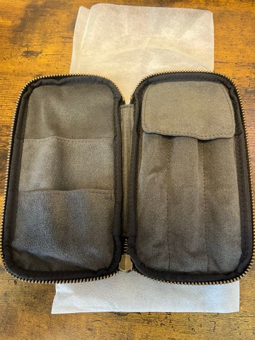 &Liebe アンドリーベ ジップペンケース　スムースブラック　筆記具　文房具