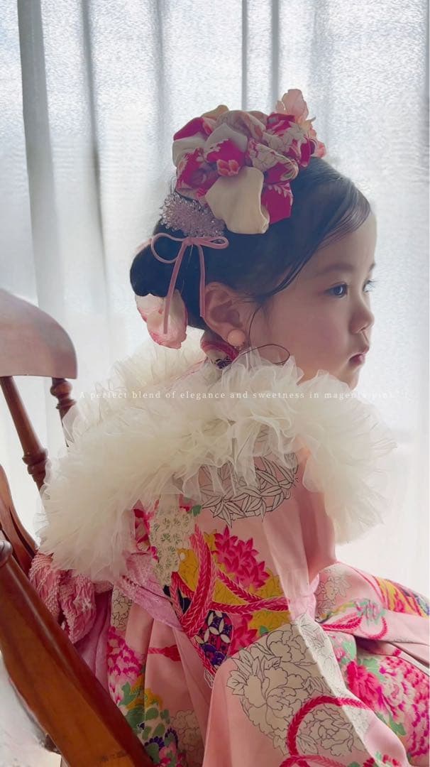 a*✿様 七五三　七五三髪飾り　ヘッドドレス　着物髪飾り　リメイク髪飾り　040